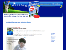 Tablet Screenshot of golfballguide.com